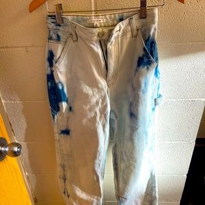 Tie dye blue wash jeans